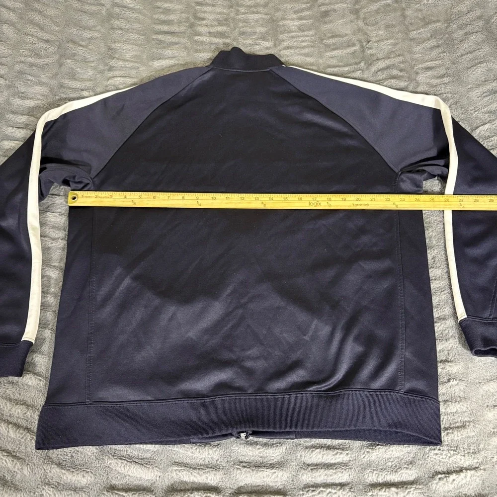 Umbro Mens XL Navy Blue White Colorblock Full Zip Track Jacket Soccer AR099